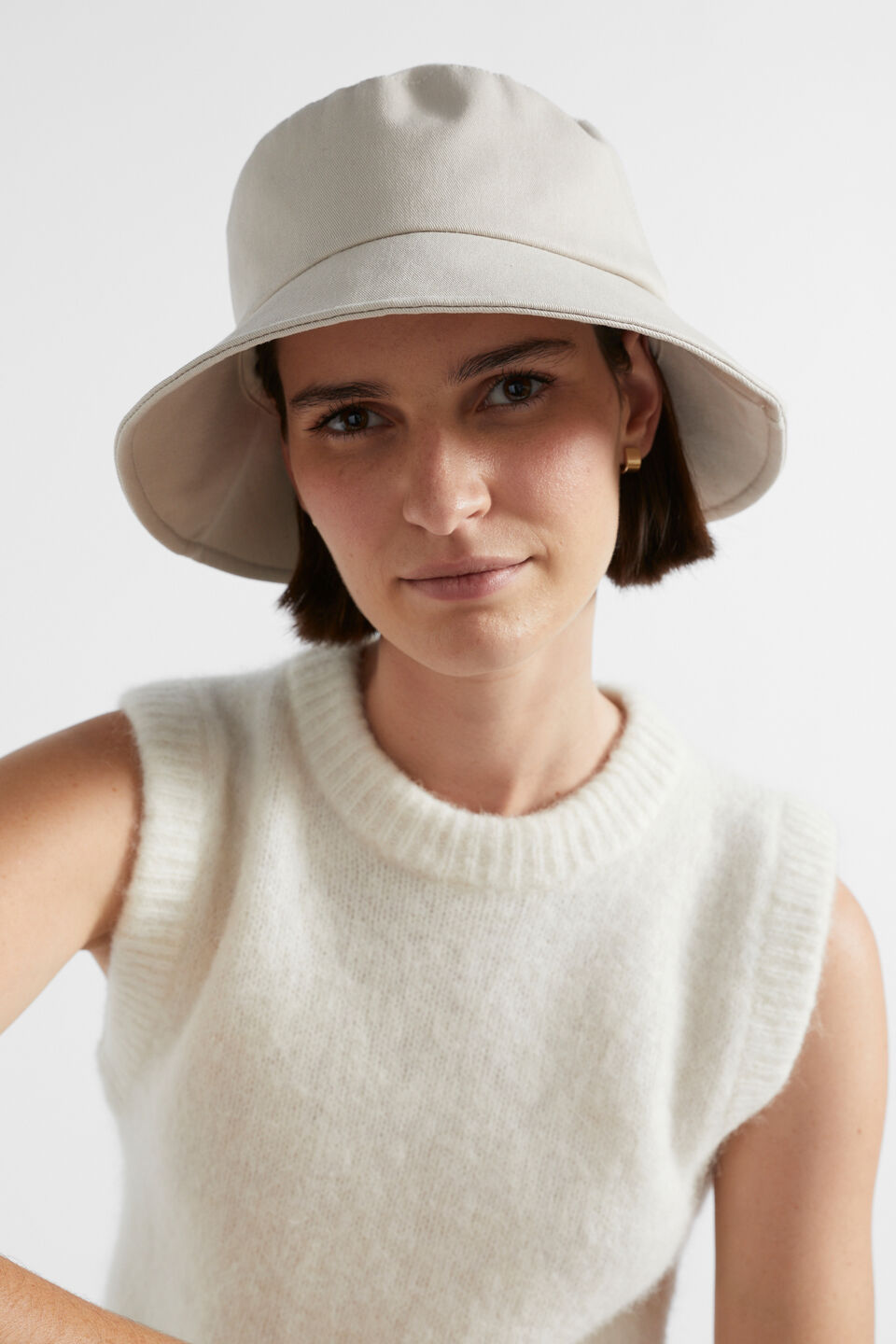 Cotton Bucket Hat  Oat