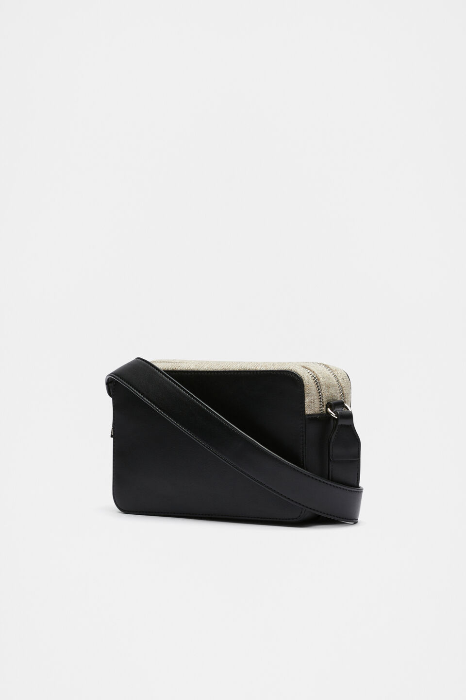 Fabric Splice Camera Bag  Black