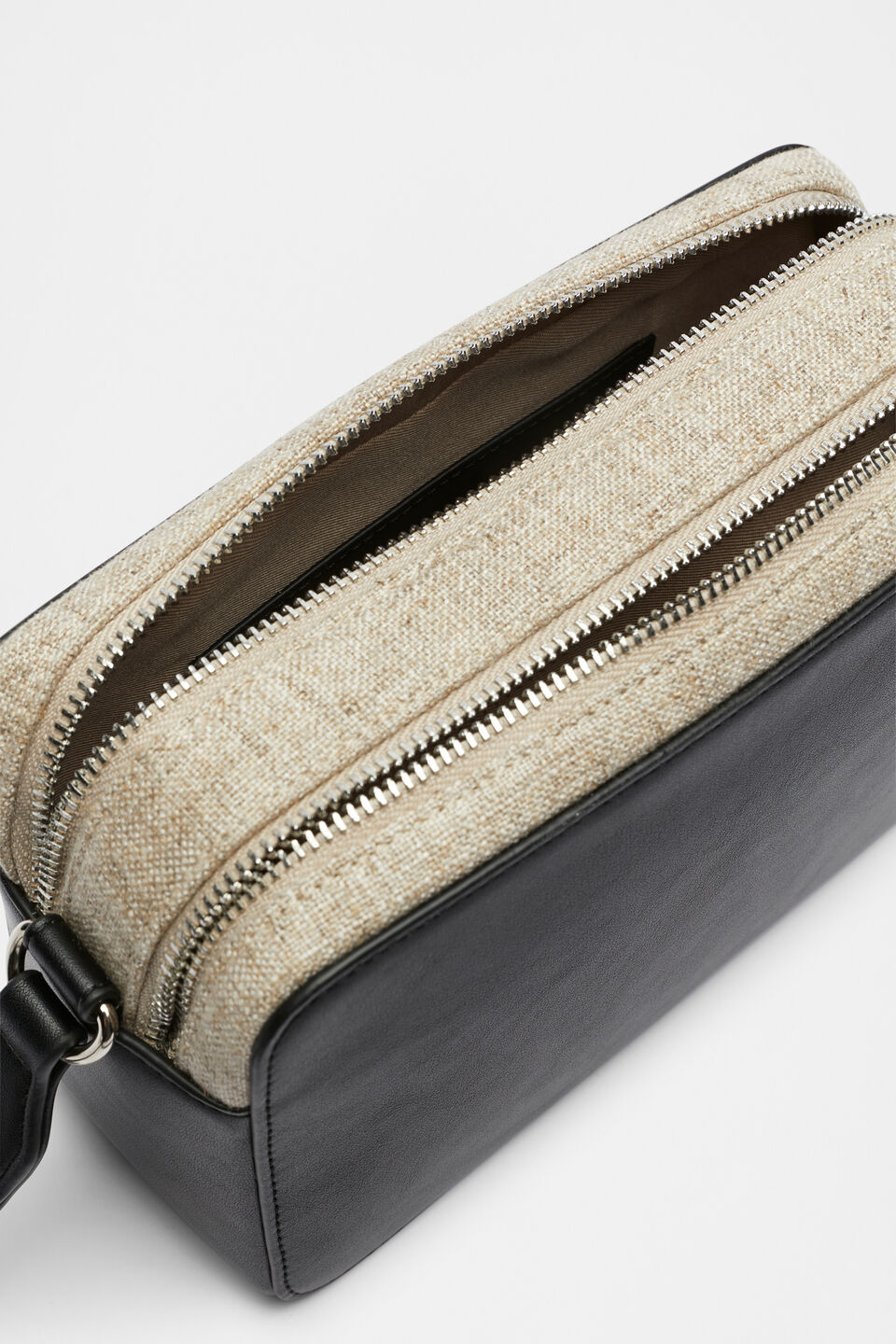 Fabric Splice Camera Bag  Black
