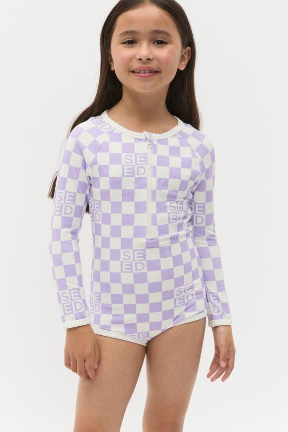 Check Logo Rashsuit  Lavender  hi-res