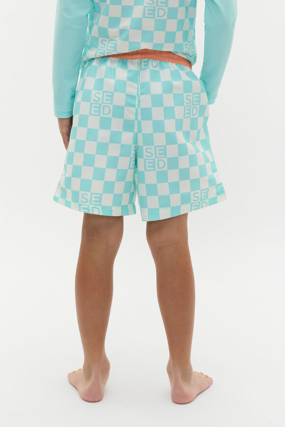 Check Logo Boardshort  Ocean Blue  hi-res