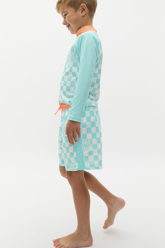 Check Logo Boardshort  Ocean Blue  hi-res