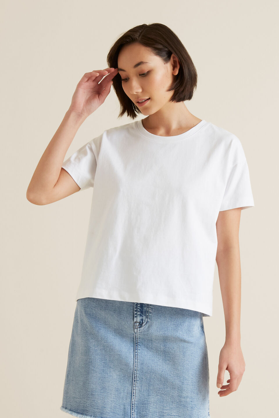 Boxy Split Hem Tee  