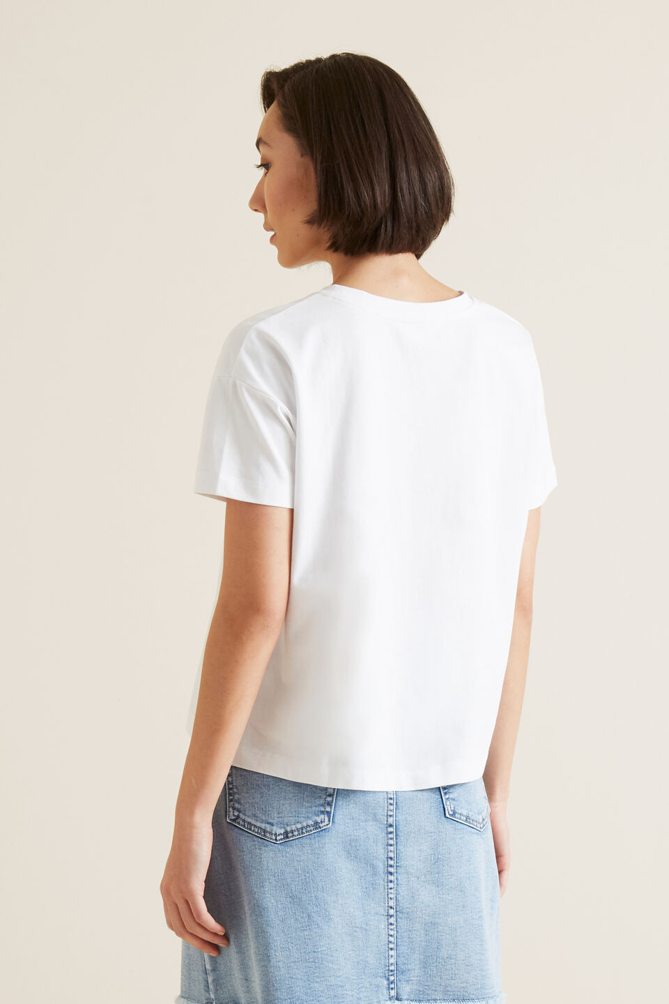 Boxy Split Hem Tee  