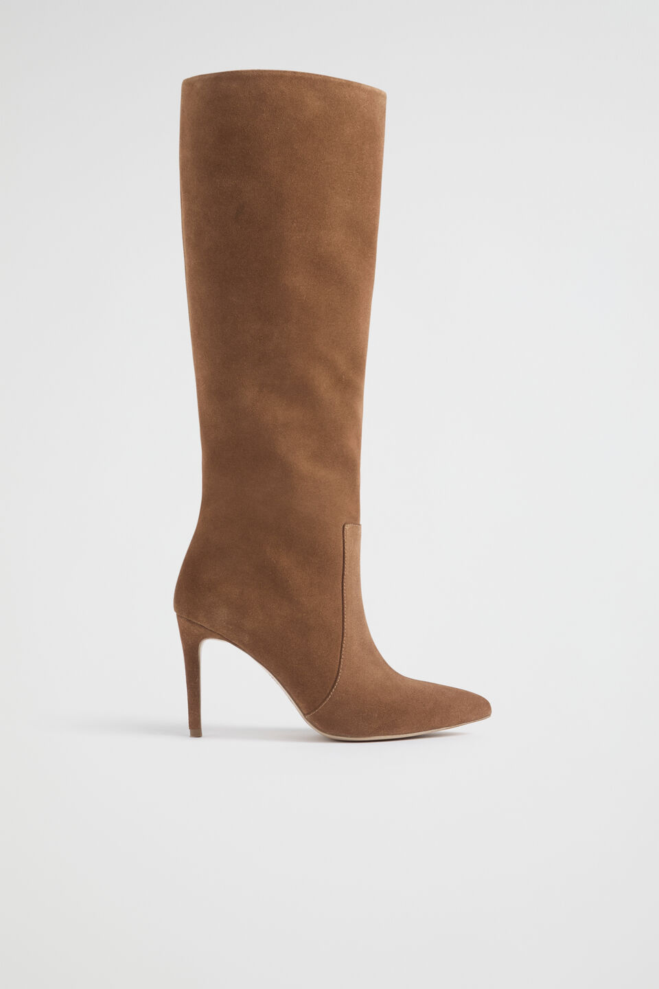 Shae High Leg Boot  Tan Suede