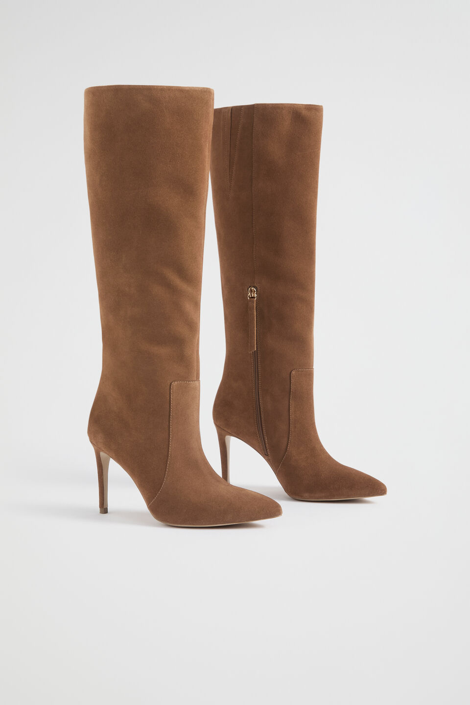Shae High Leg Boot  Tan Suede