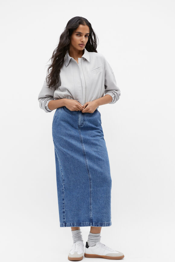 Denim Maxi Skirt  Classic Blue Denim  hi-res