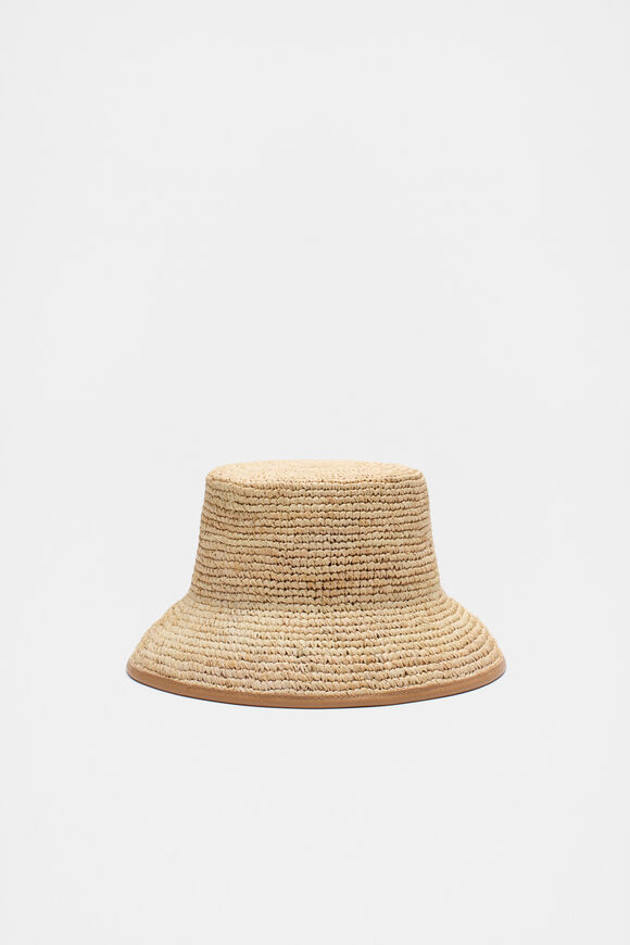 Logo Detail Woven Bucket Hat  Caramel  hi-res