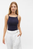 Square Neck Rib Tank  Midnight Sky  hi-res