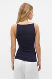 Square Neck Rib Tank  Midnight Sky  hi-res
