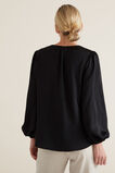 Gathered V Neck Blouse    hi-res