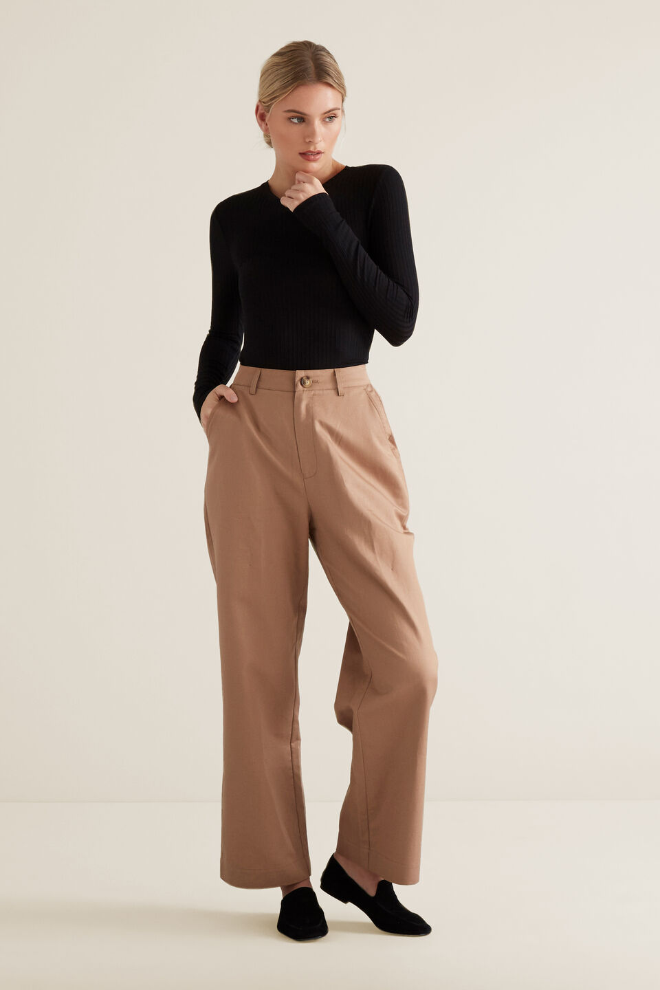 Long Sleeve Rib Top  