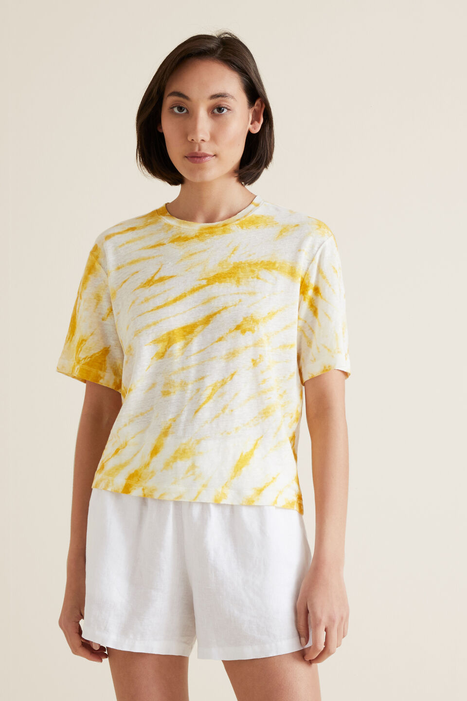 Tie Dye Linen Tee  