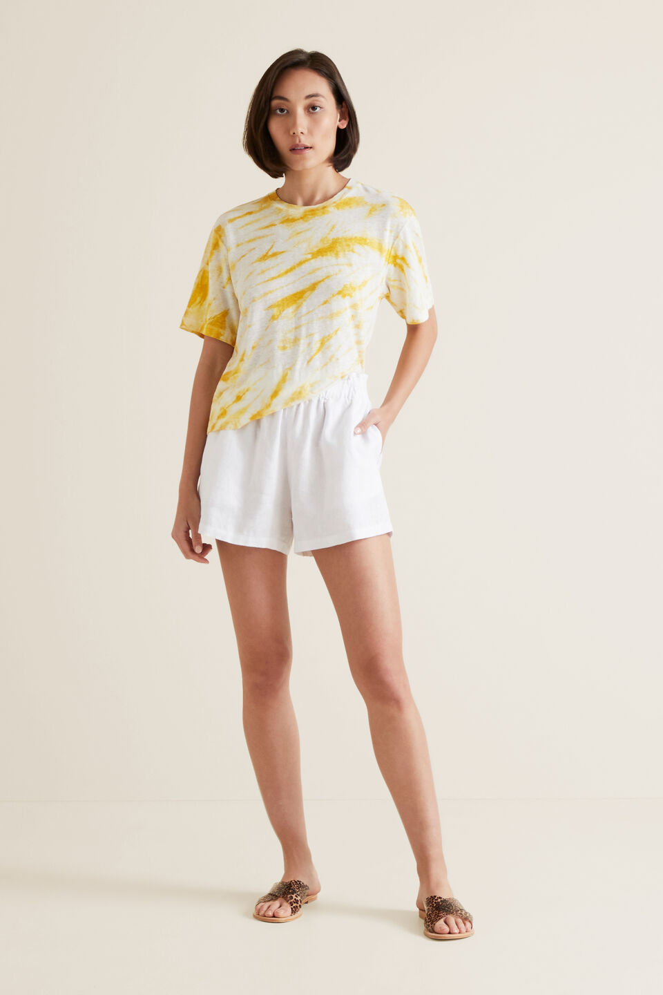 Tie Dye Linen Tee  