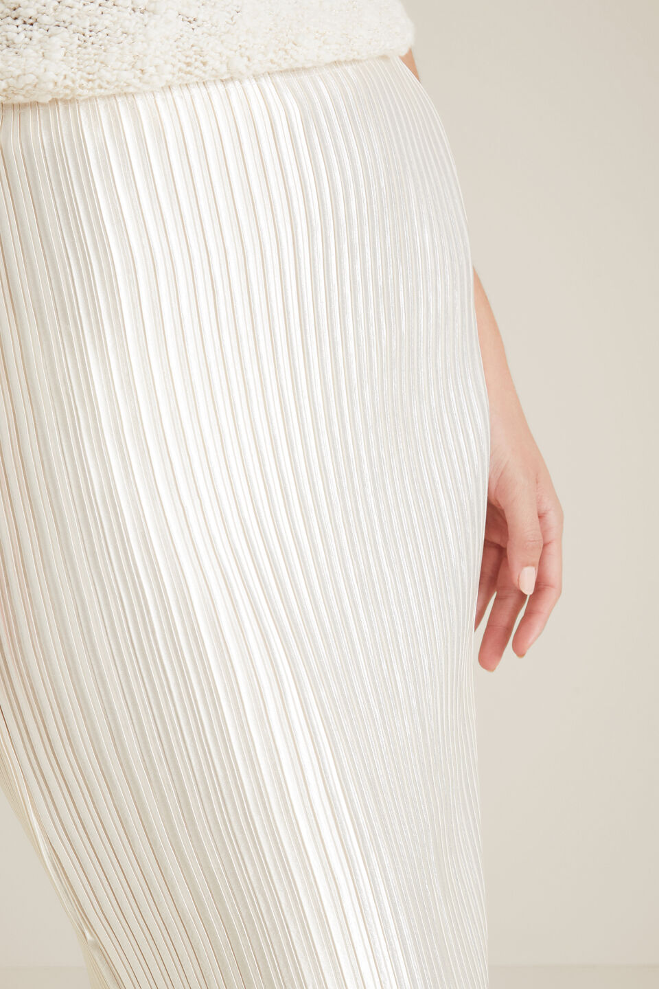 Pleated Column Skirt  