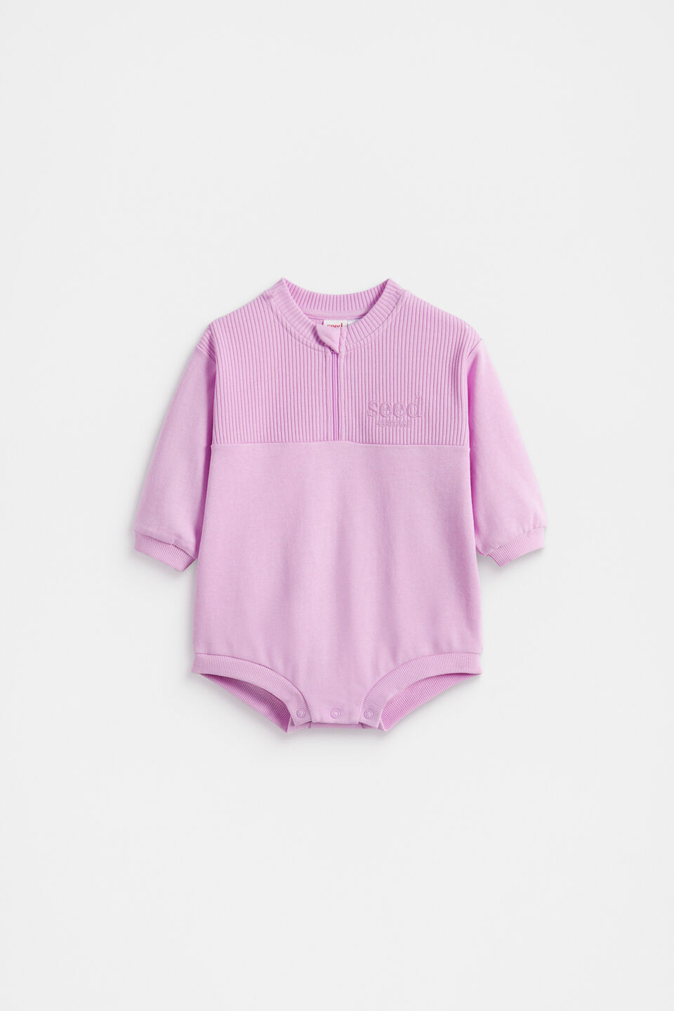 Spliced Logo Romper  Orchid Bloom
