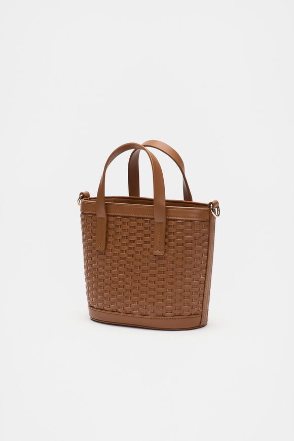 Woven Basket Crossbody Bag  True Tan  hi-res