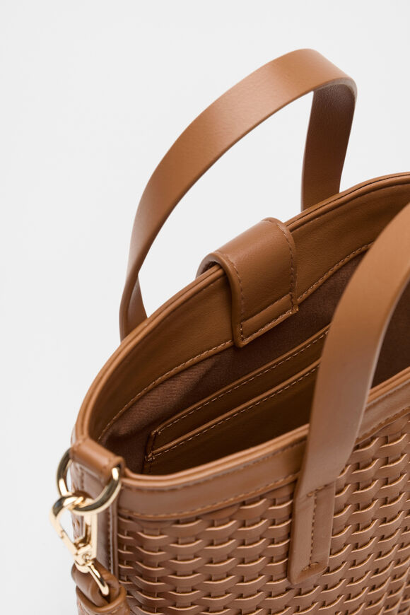Woven Basket Crossbody Bag  True Tan  hi-res