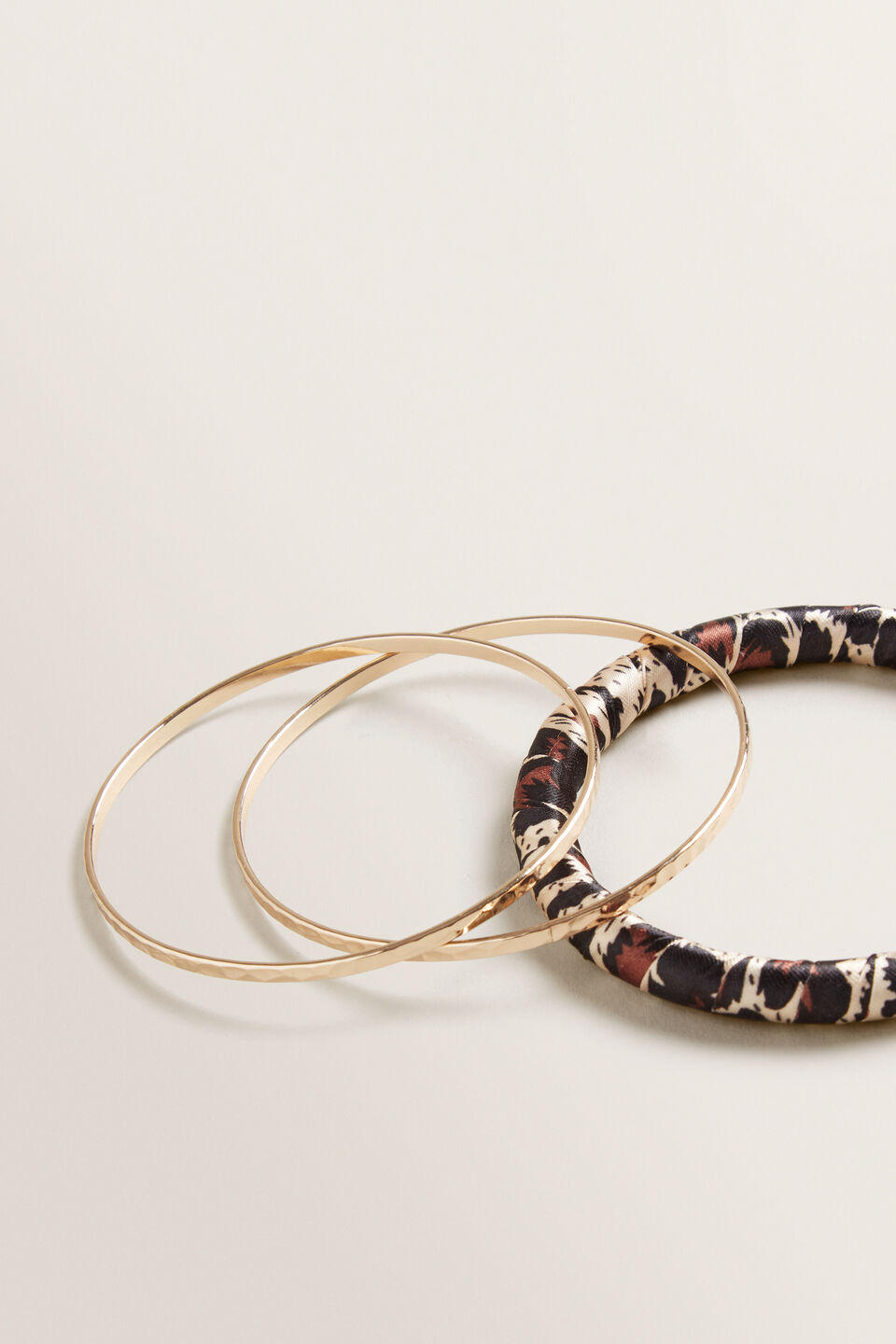 Wrapped Bangle Set  