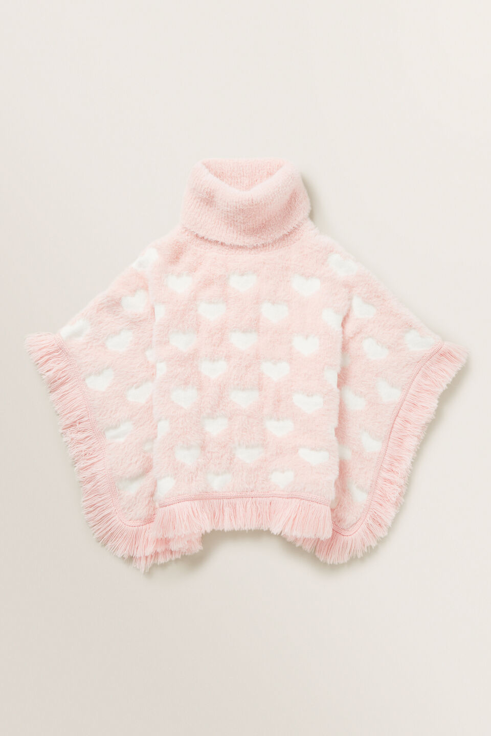 Fluffy Knit Poncho  