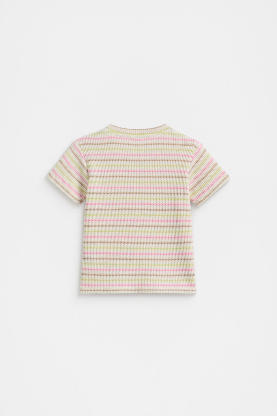 Stripe Waffle Tee  Multi