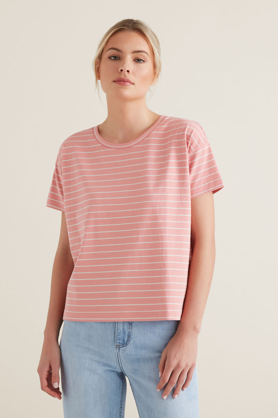 Boxy Split Hem Tee  