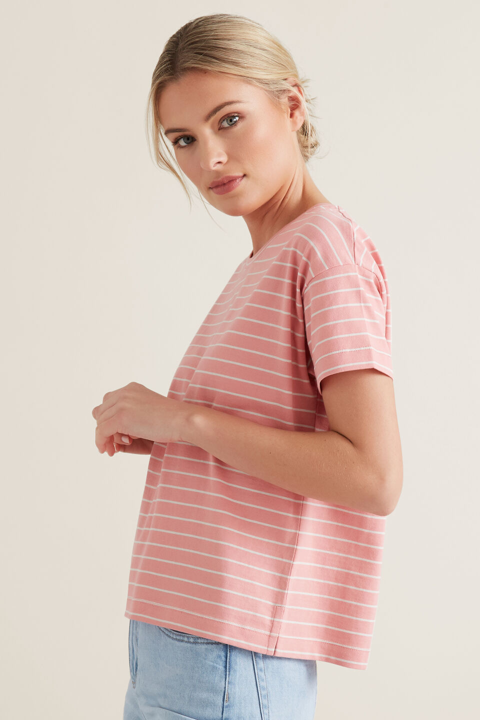 Boxy Split Hem Tee  