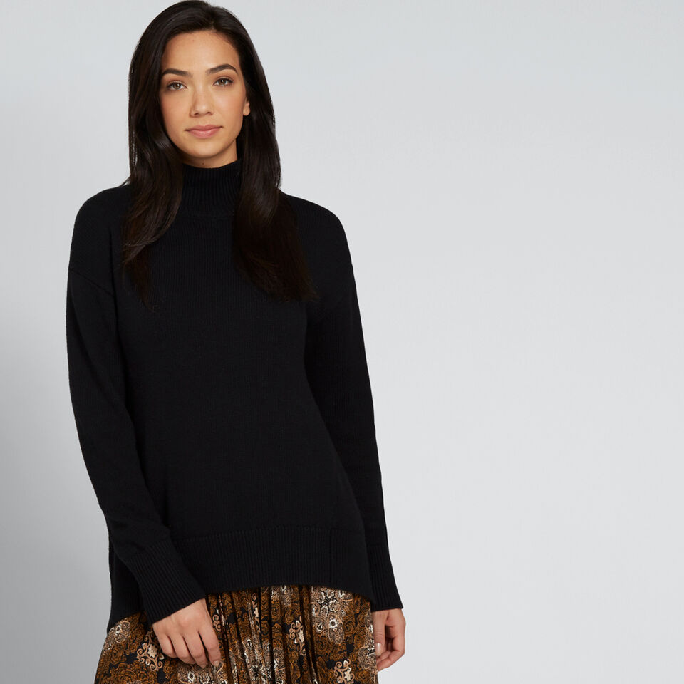 Easy High Neck Sweater  