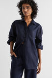 Core Linen Boyfriend Shirt  Midnight Sky  hi-res