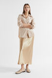 Poplin Pocket Front Shirt  Champagne Beige Stripe  hi-res
