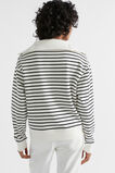 Core Heritage Half Zip Sweat  Cloud Cream Stripe  hi-res