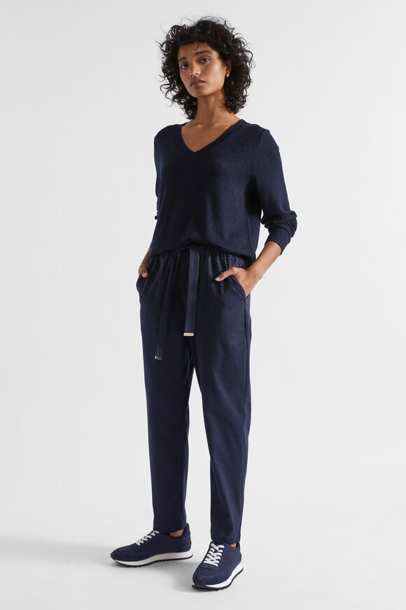 V Neck Supersoft Top  Midnight Sky  hi-res