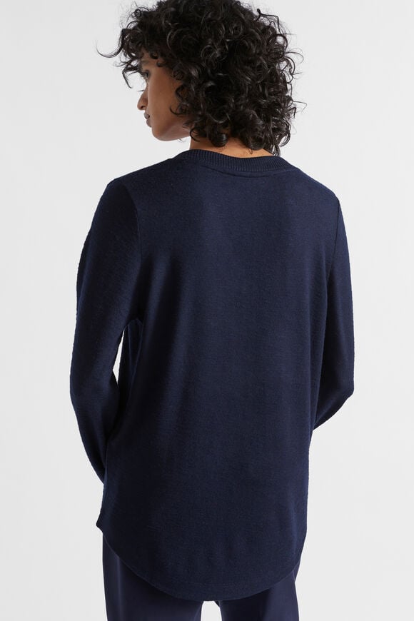 V Neck Supersoft Top  Midnight Sky  hi-res