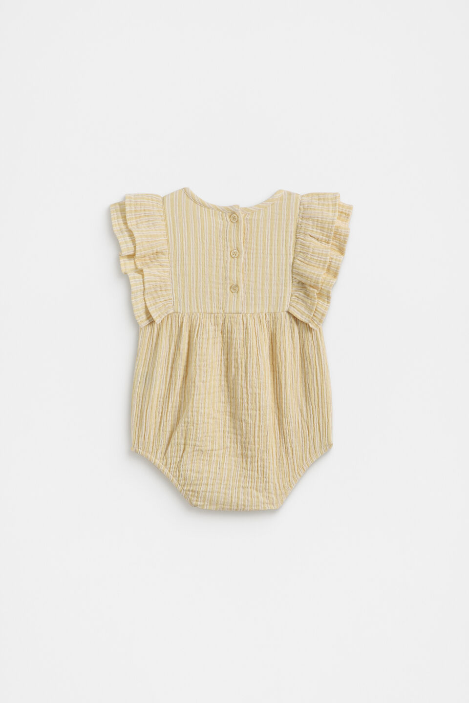 Stripe Frill Romper  Honey