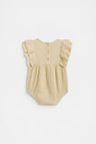 Stripe Frill Romper  Honey  hi-res