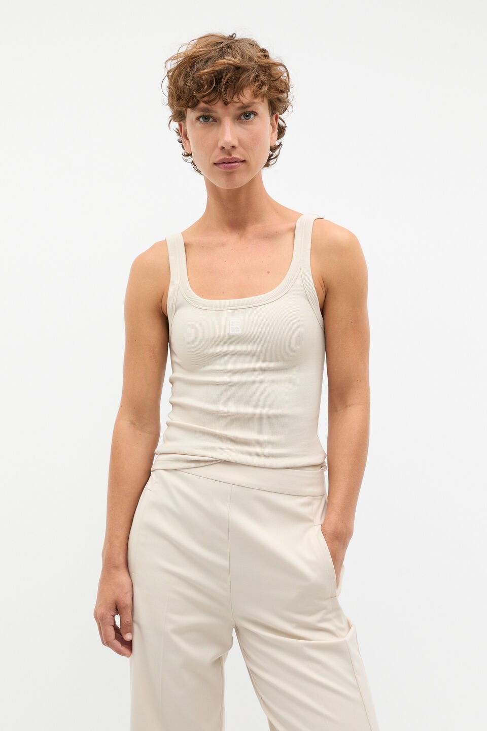 Core Heritage Rib Tank  Oat
