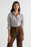 Poplin Button Down Shirt  Hot Chocolate Stripe  hi-res