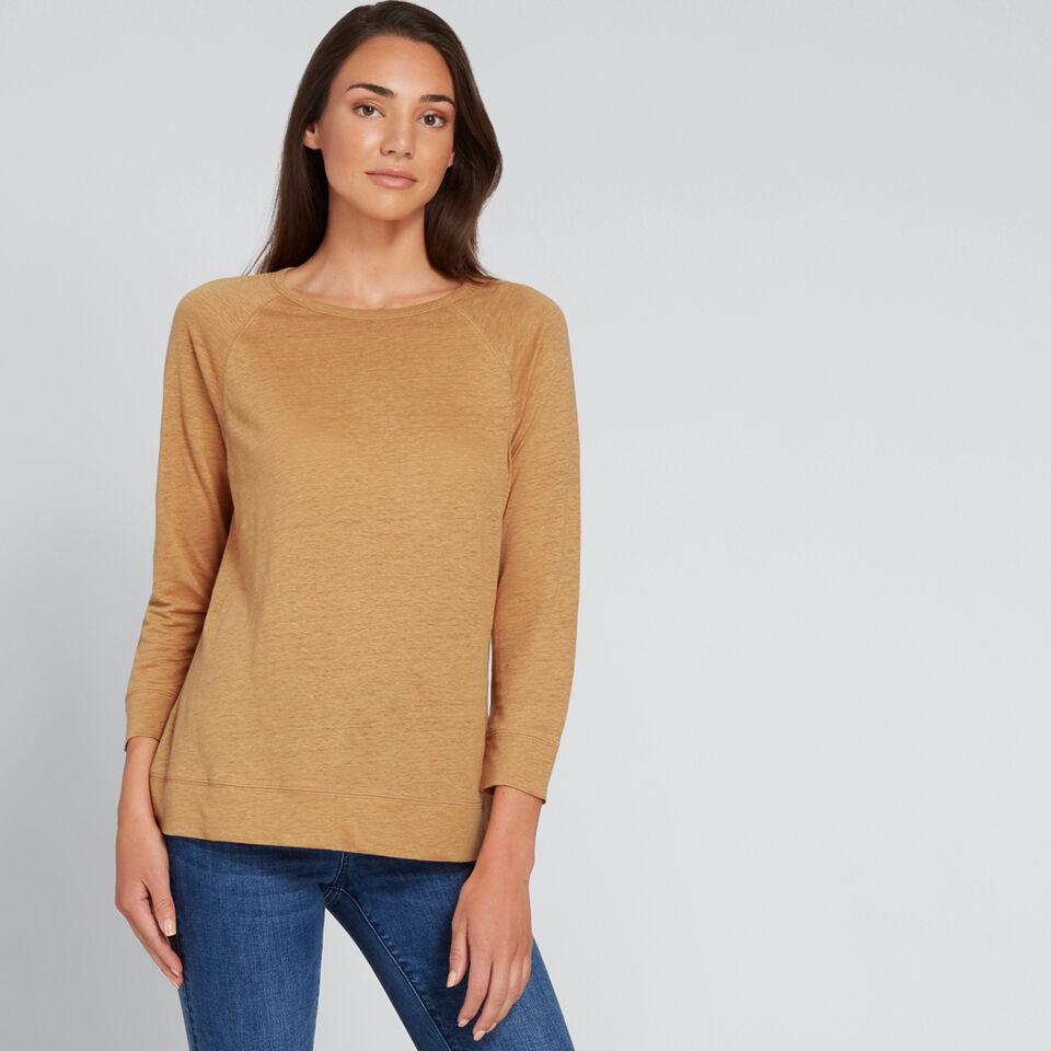 Raglan 3/4 Linen Top  