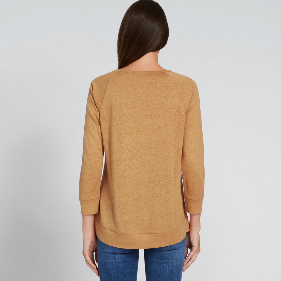 Raglan 3/4 Linen Top  