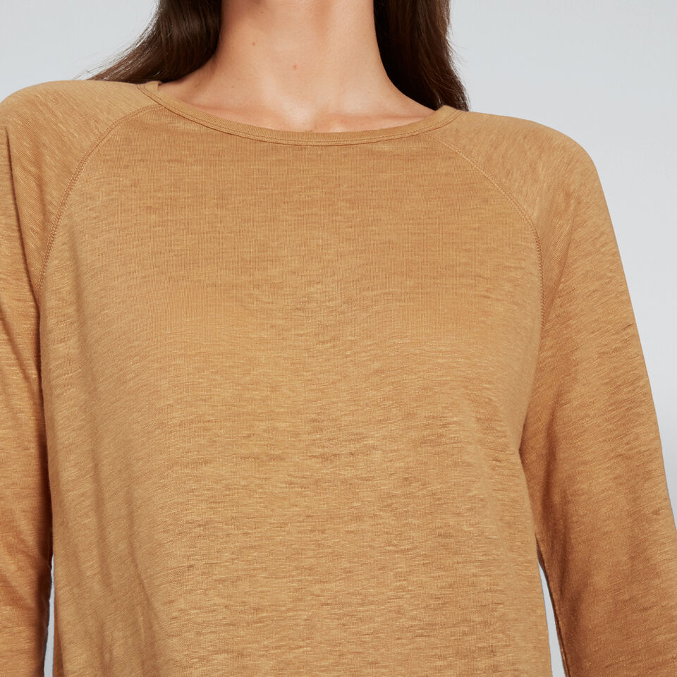 Raglan 3/4 Linen Top  