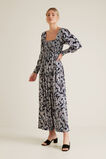 Shirred Paisley Dress    hi-res