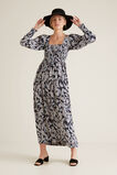 Shirred Paisley Dress    hi-res