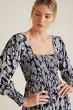 Shirred Paisley Dress    hi-res