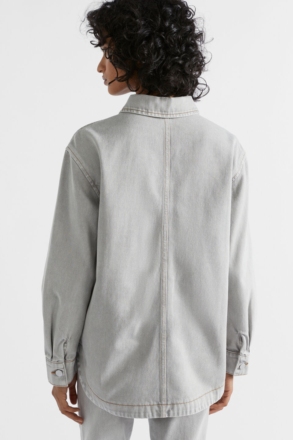 Denim Overshirt  Silver Wash