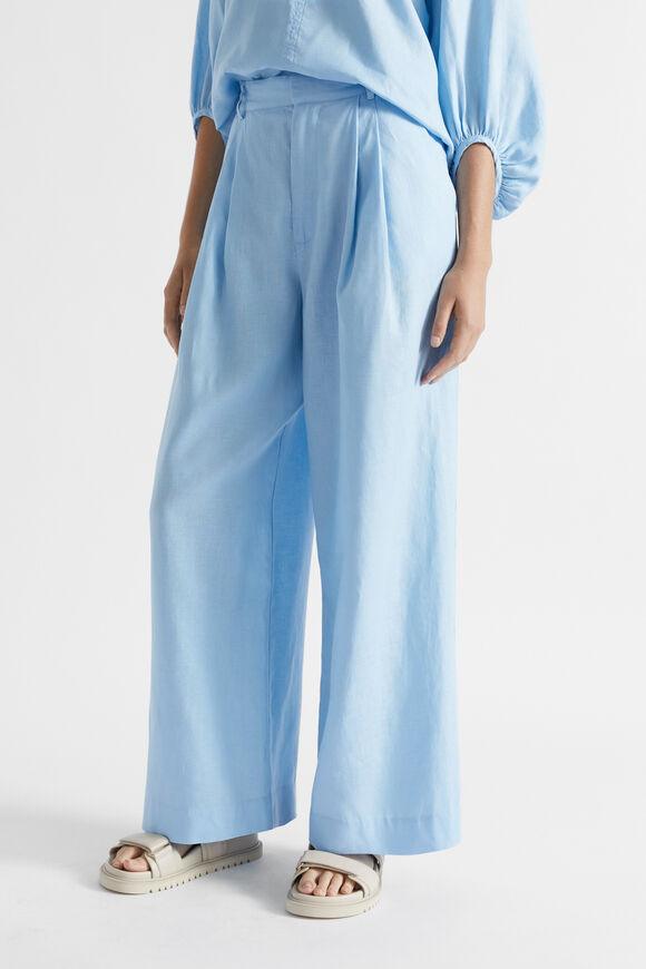Linen Pleat Front Pant  Capri  hi-res
