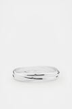 Looped Links Bangle Stack  Silver  hi-res