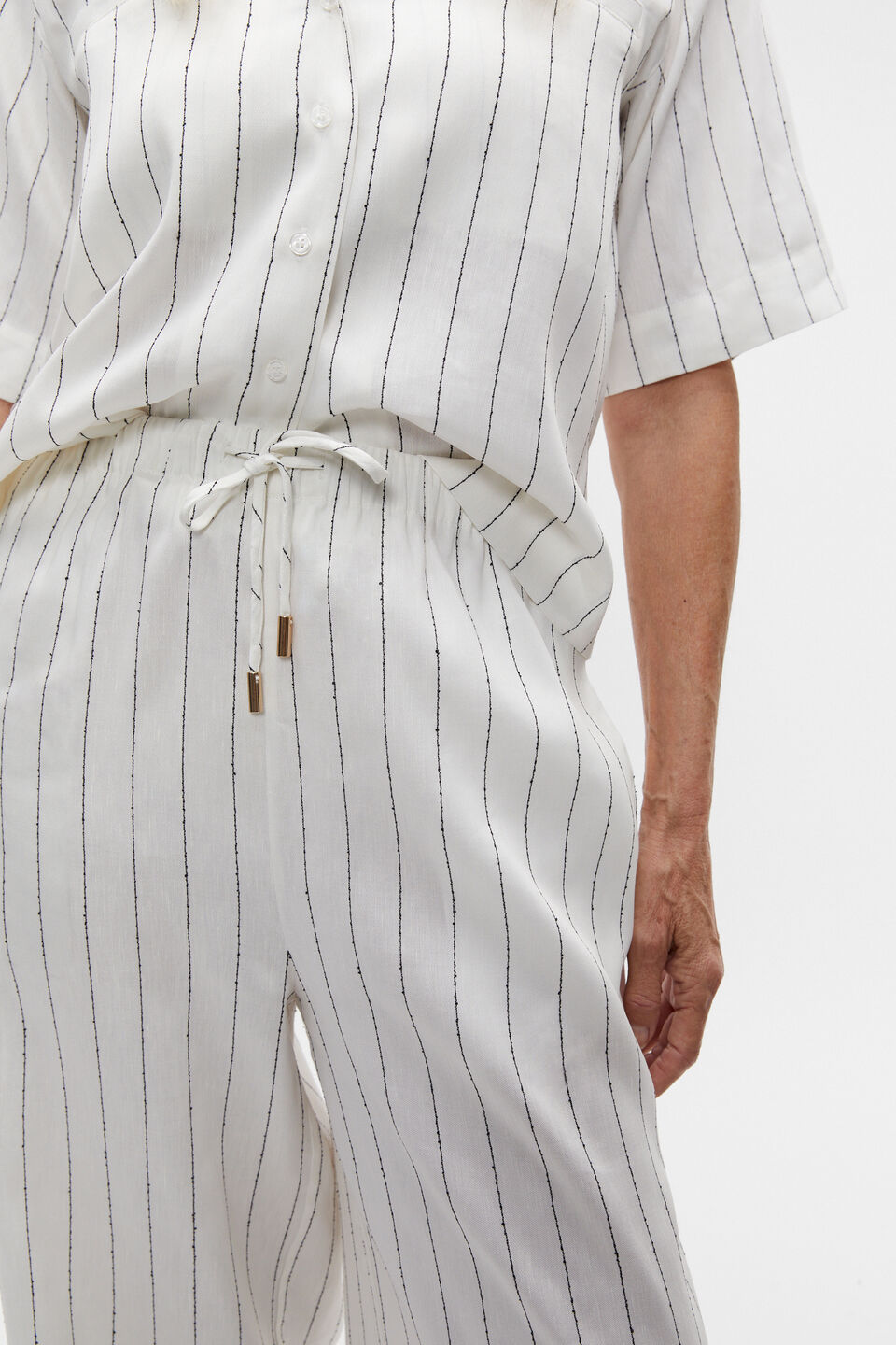Linear Stripe Pant  Cloud Cream Stripe