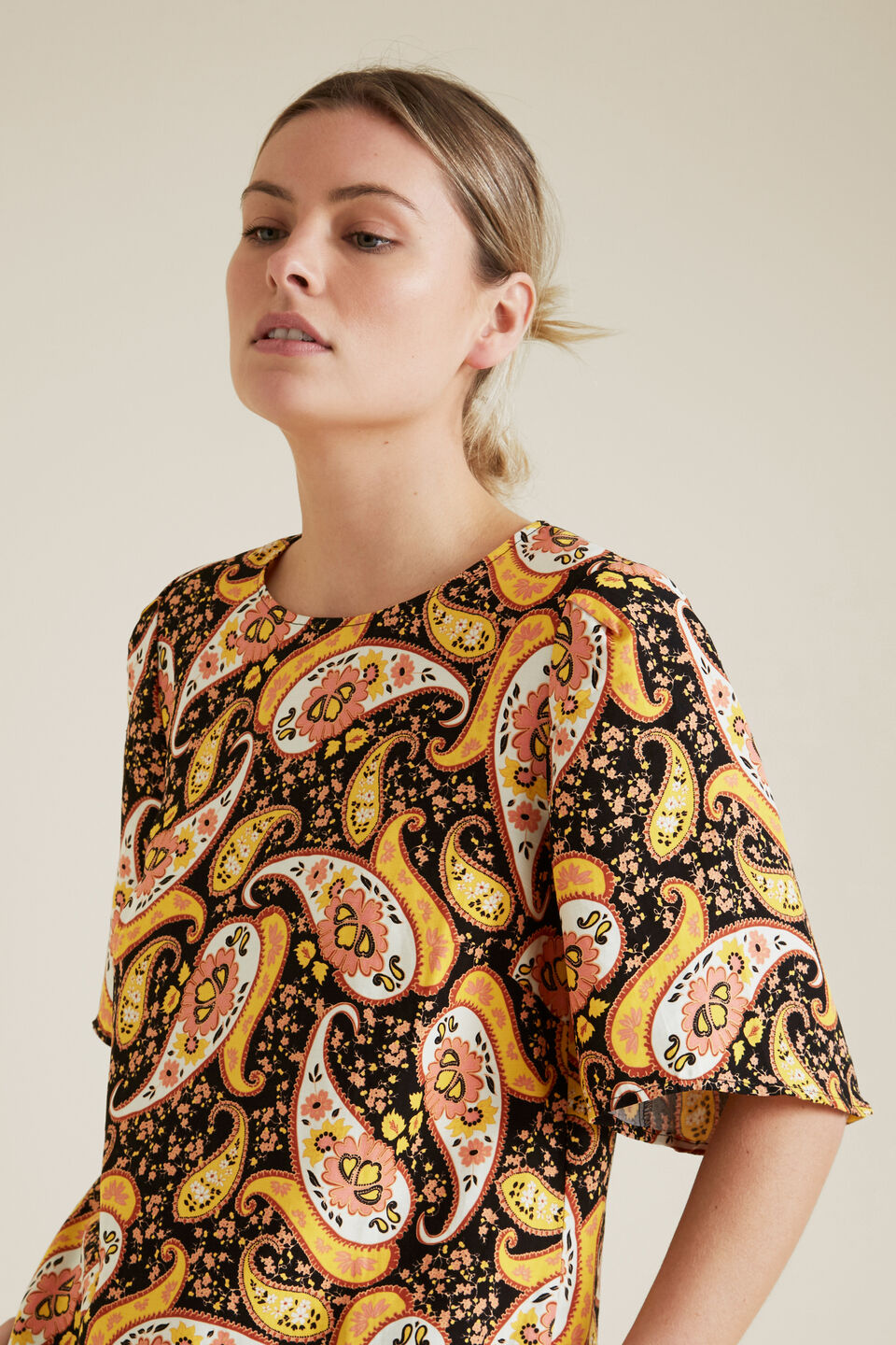 Paisley Flutter Blouse  