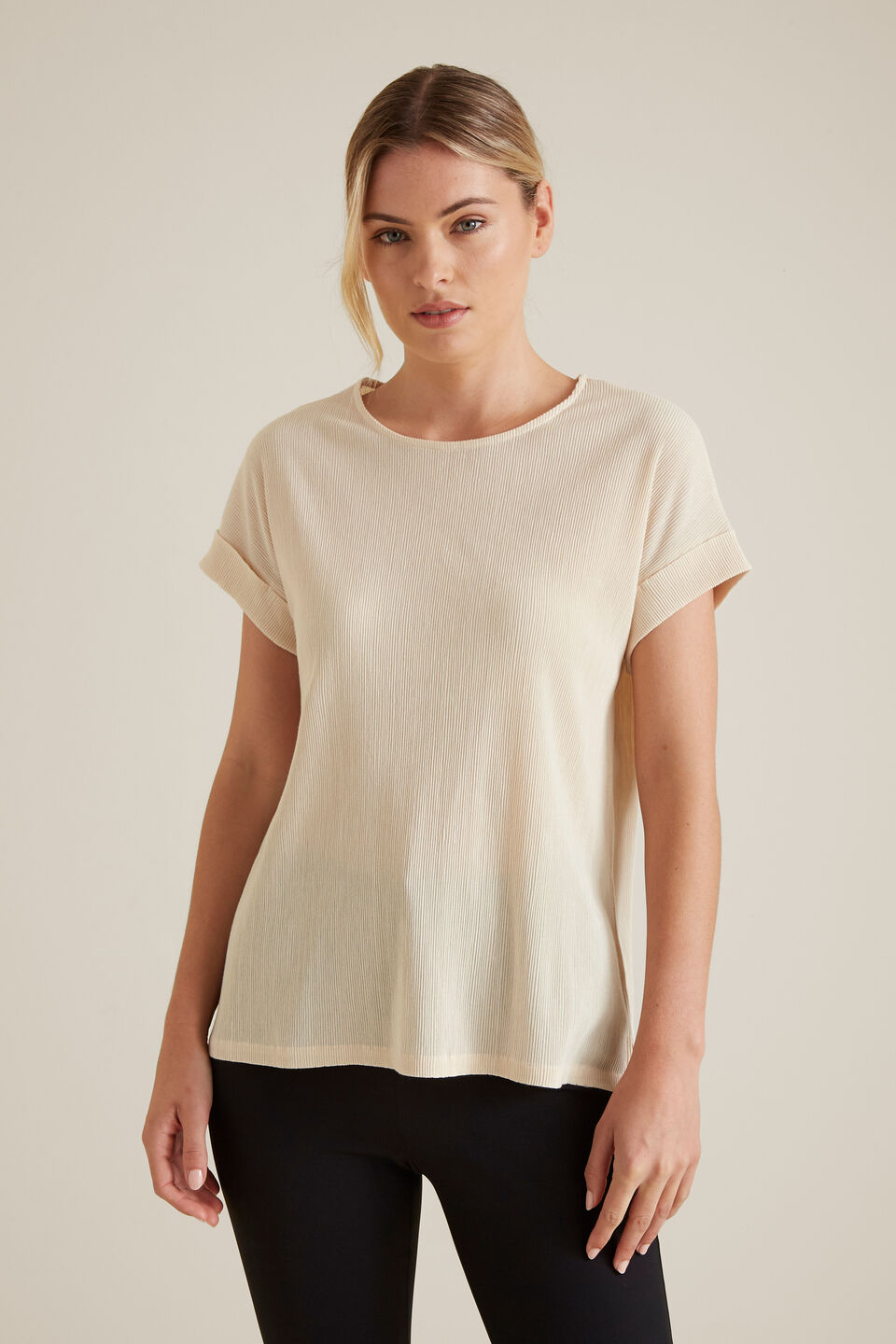 Micro Pleat Tee  