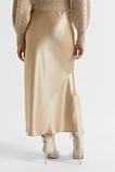 Satin Maxi Slip Skirt  Champagne Beige  hi-res